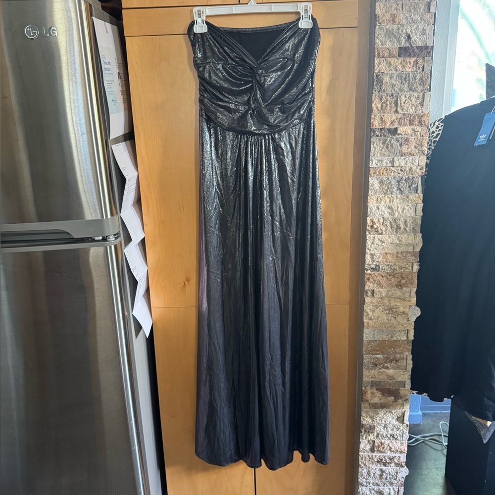 Elegant Black Strapless Gown NWOT